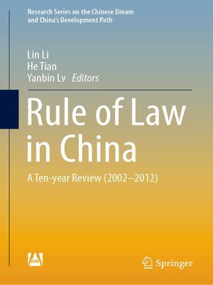 cover image of Rule of Law in China